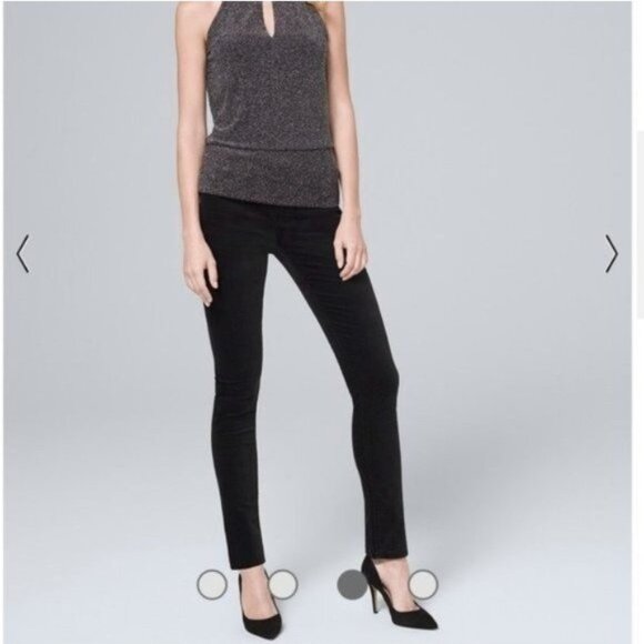 NWOT White House Black Market Mid-Rise Velvet Skinny Jeans - Picture 3 of 4